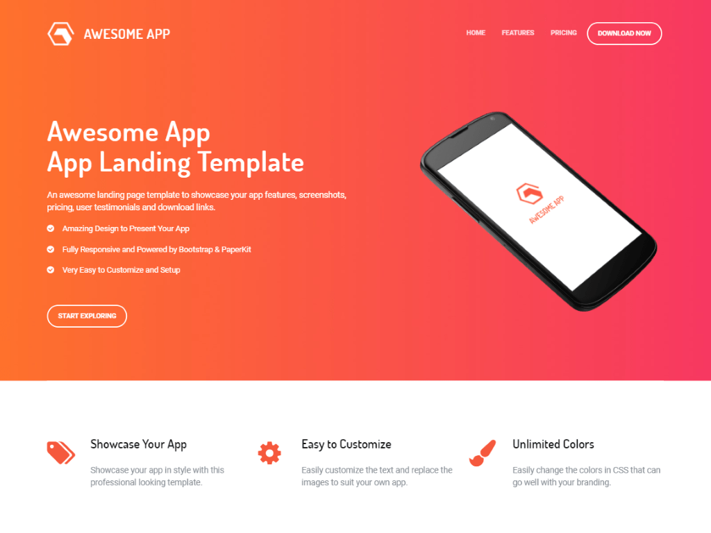 15 Mobile App Landing Page Templates Built With Bootstrap Super Dev Resources