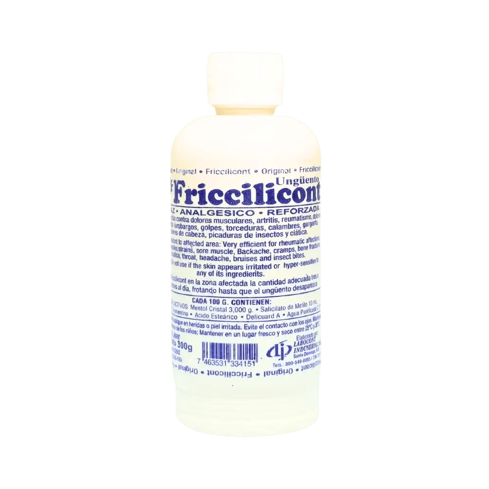 Friccilicont Gel Analgésico 300g para alivio rápido del dolor muscular y articular