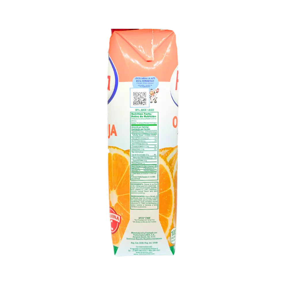 Rica - Orange Juice Drink 1L Carton