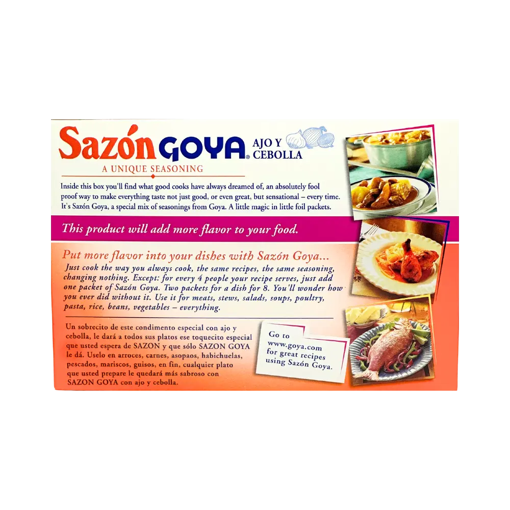 Goya Sazón with Garlic & Onion – 3.52 oz box