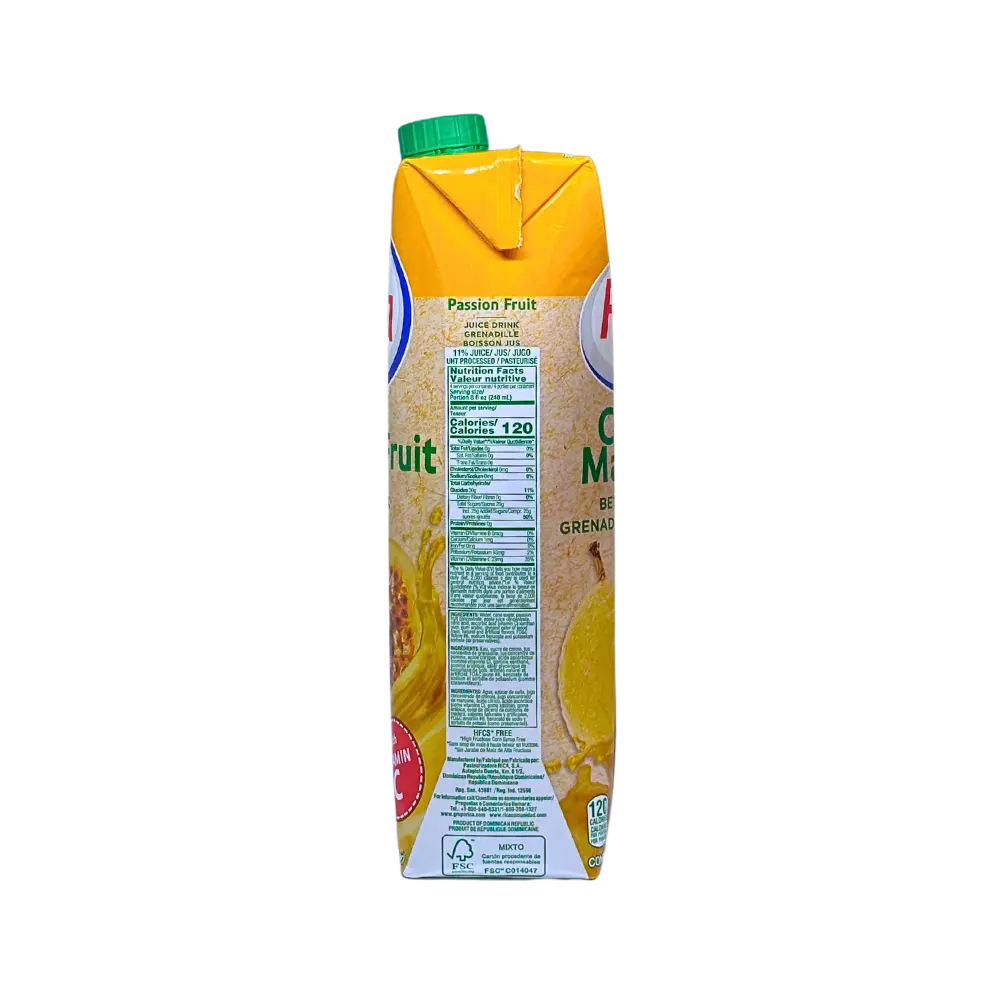Rica Passion Fruit Juice Drink - 1 Liter Carton