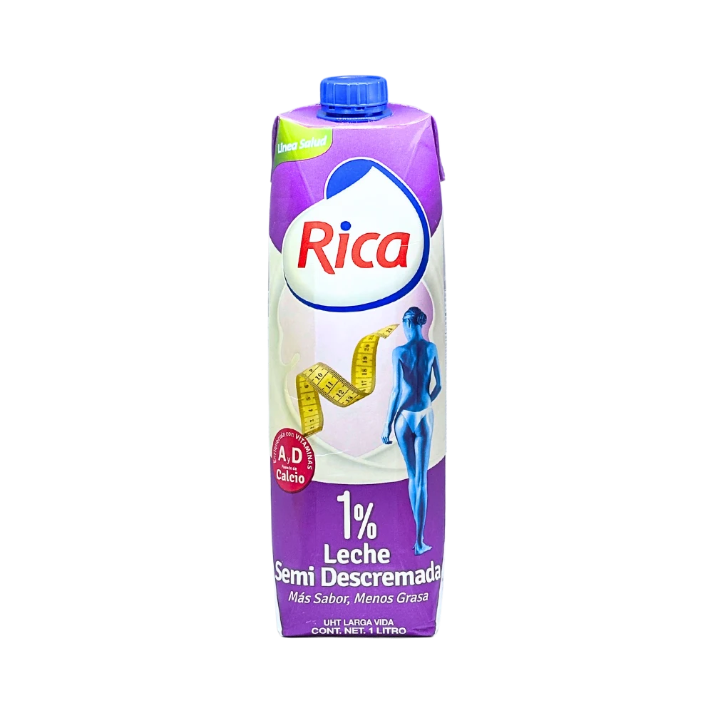 Rica 1% Semi-Skimmed Milk - 1L Carton