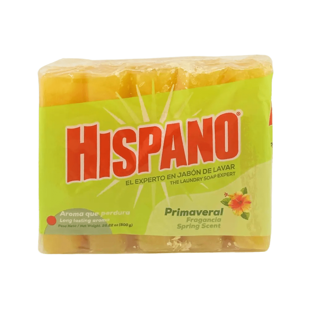 🧼 Jabón Hispano Primaveral para la Ropa - Aroma Fresco de Primavera, 800 g (5 × Pastillas de 160 g)