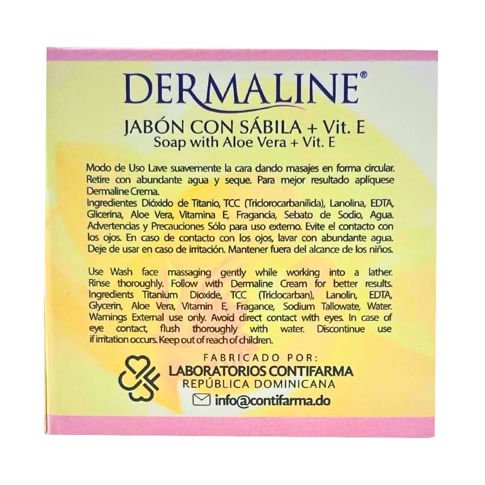 🌸 Dermaline Aloe Vera + Vitamin E Soap – Gentle Facial Bar for Glowing Skin 80 g