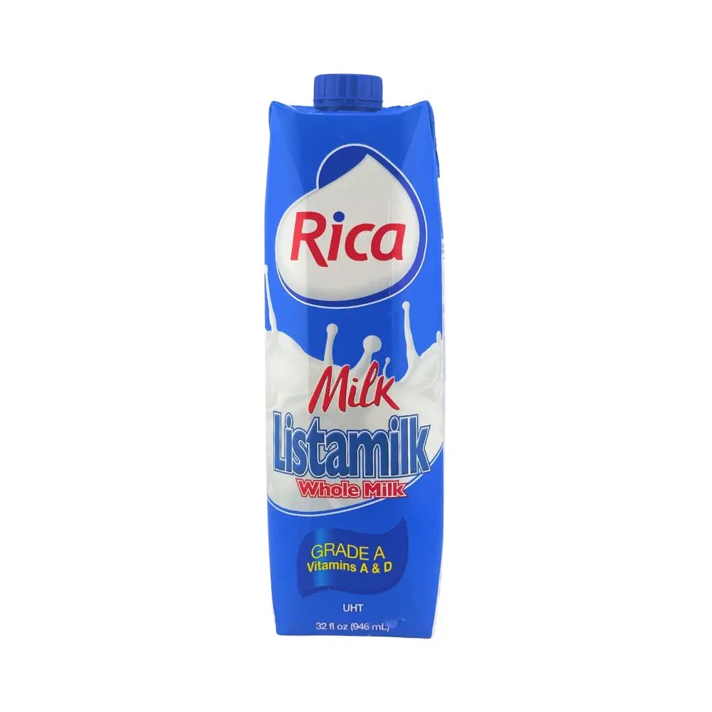 🥛 Rica Listamilk Whole Milk – Grade A UHT Milk with Vitamins A & D (32 fl oz / 946 ml)