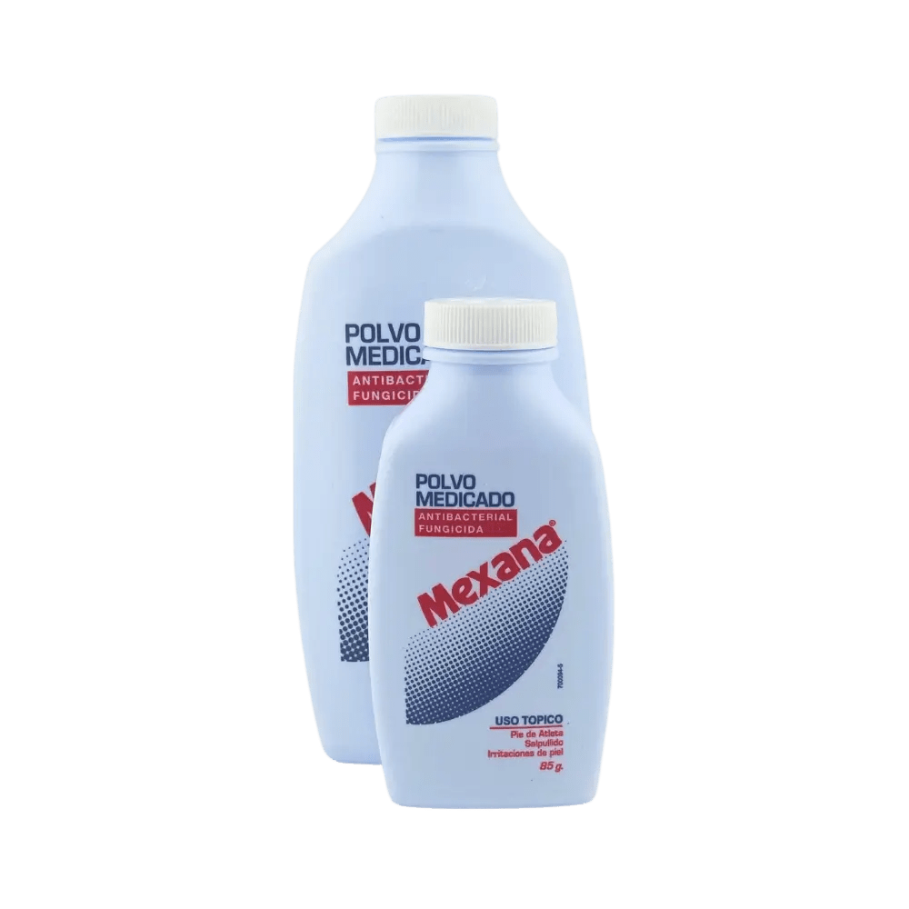 Mexana Medicated Powder 85g/170g bottles.