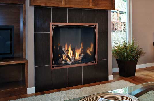 Mendota FullView Decor Gas Fireplace