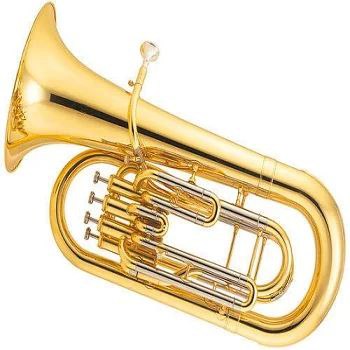 Euphonium - musical instruments Bb/F 4 Valve Flat Brass Finishing Beautiful Brass Band CHB0001985