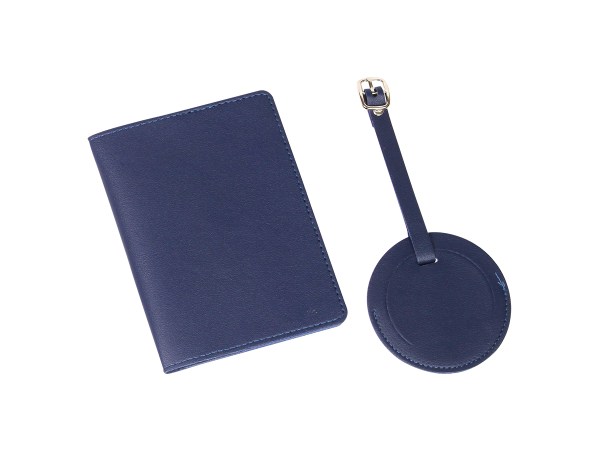 PORTA PASAPORTE SAUTENS AZUL MARINO EX-096A ( EX-096 / EX096 / ACCESORIOS DE VIAJE )