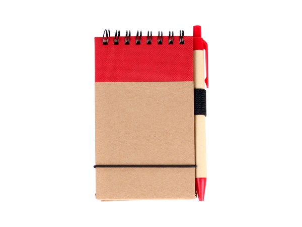 LIBRETA ECOLÓGICA MARSELLA ROJO LB-003R ( LB-003 / LB003 / CON BOLÍGRAFO,ESPIRAL )