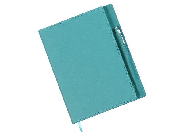 LIBRETA DUQM VERDE TURQUESA LB-082V ( LB-082 / LB082 / CON BOLÍGRAFO )