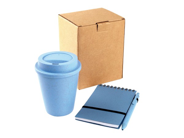 SET DE VASO Y LIBRETA ORIZABA AZUL CLARO ST-024A ( ST-024 / ST024 / OFICINA )