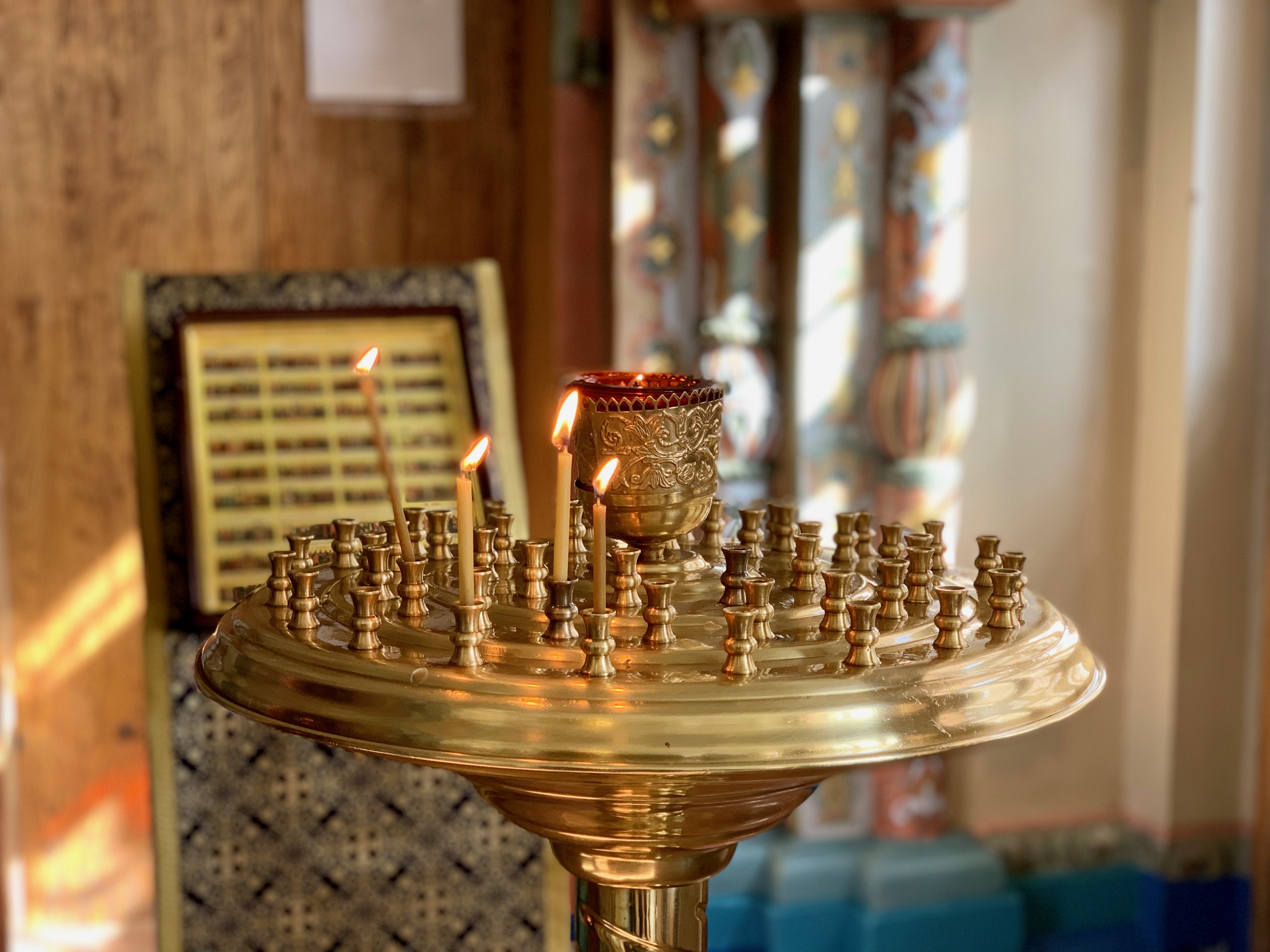 Moskau Kasaner Kathedrale Kerzentisch