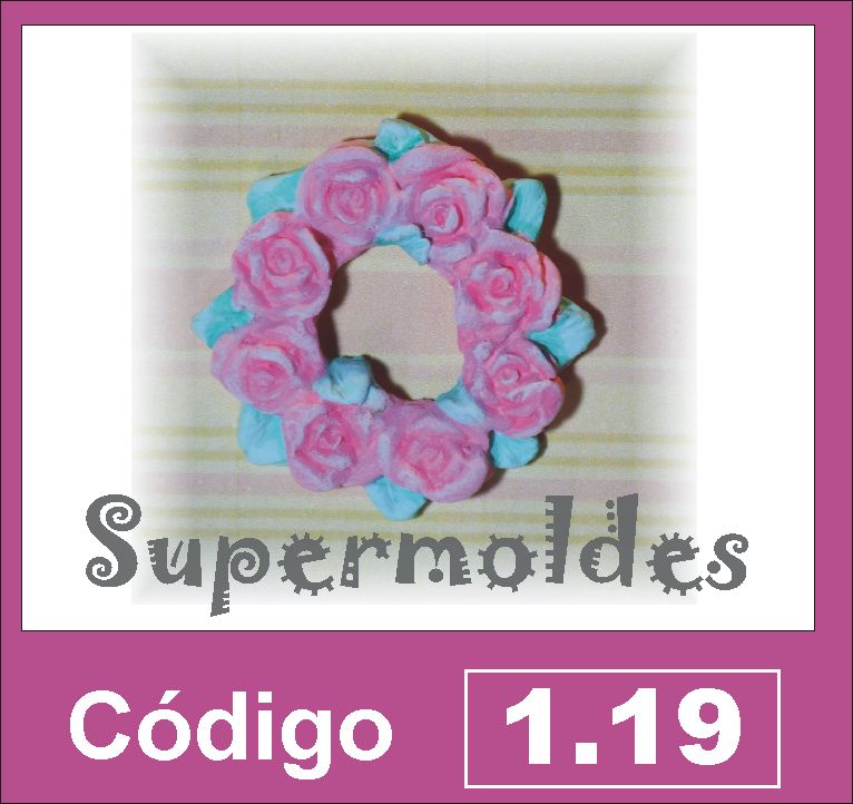 Rosas en corona 4cm diam