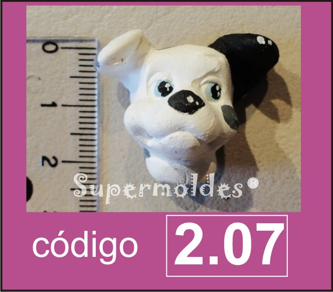 Cara de perro dalmata 2,5cm alto