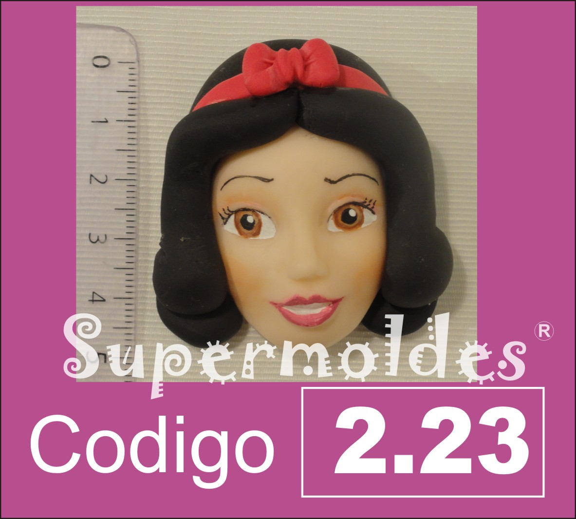 Cara de princesa Blancanieves 4,5 cm alto