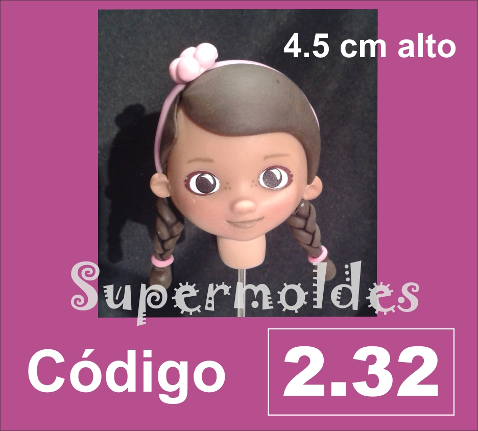 Cara de niña estilo dra. Juguetes 4,5 cm alto