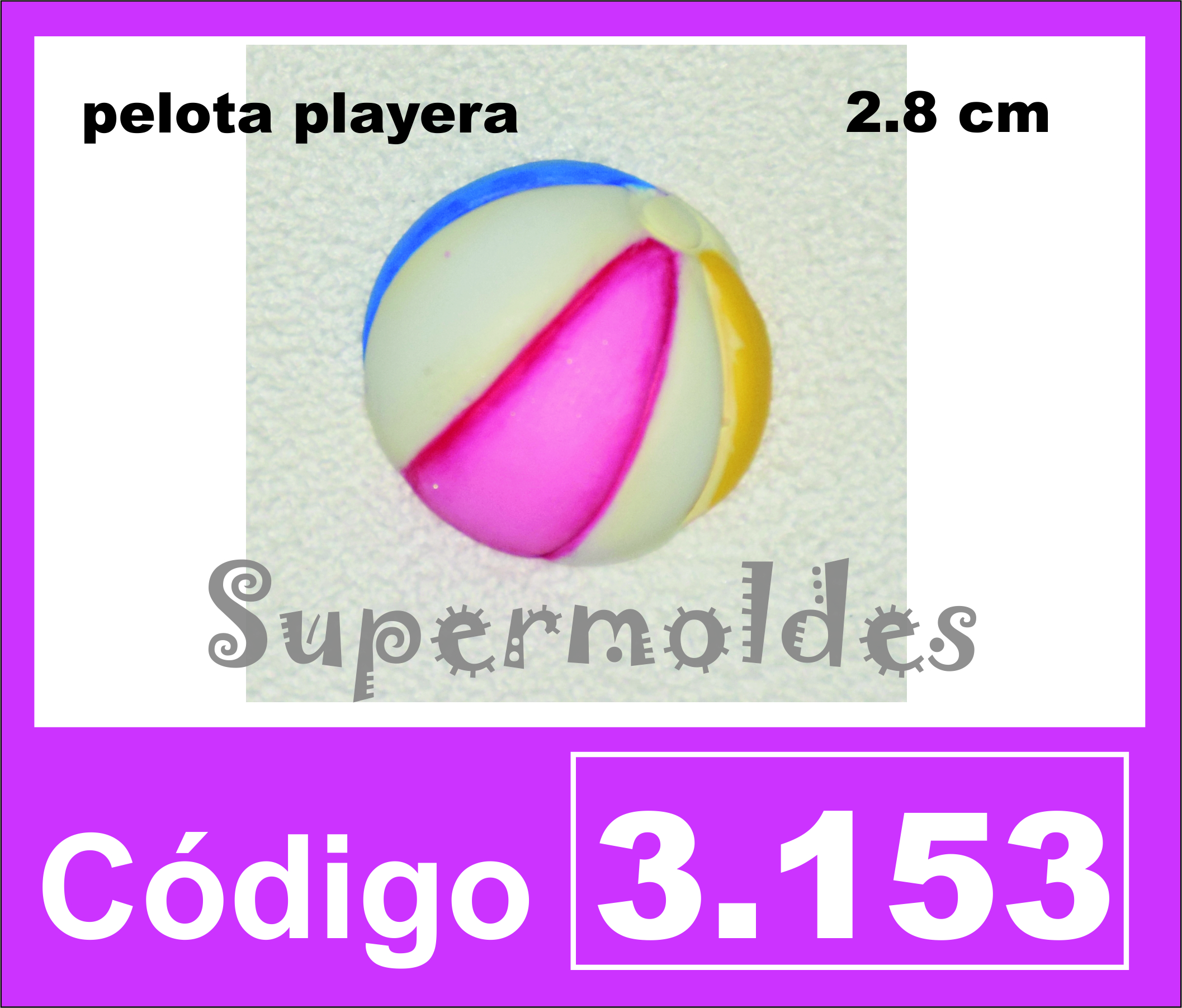 Pelota playera 3 cm