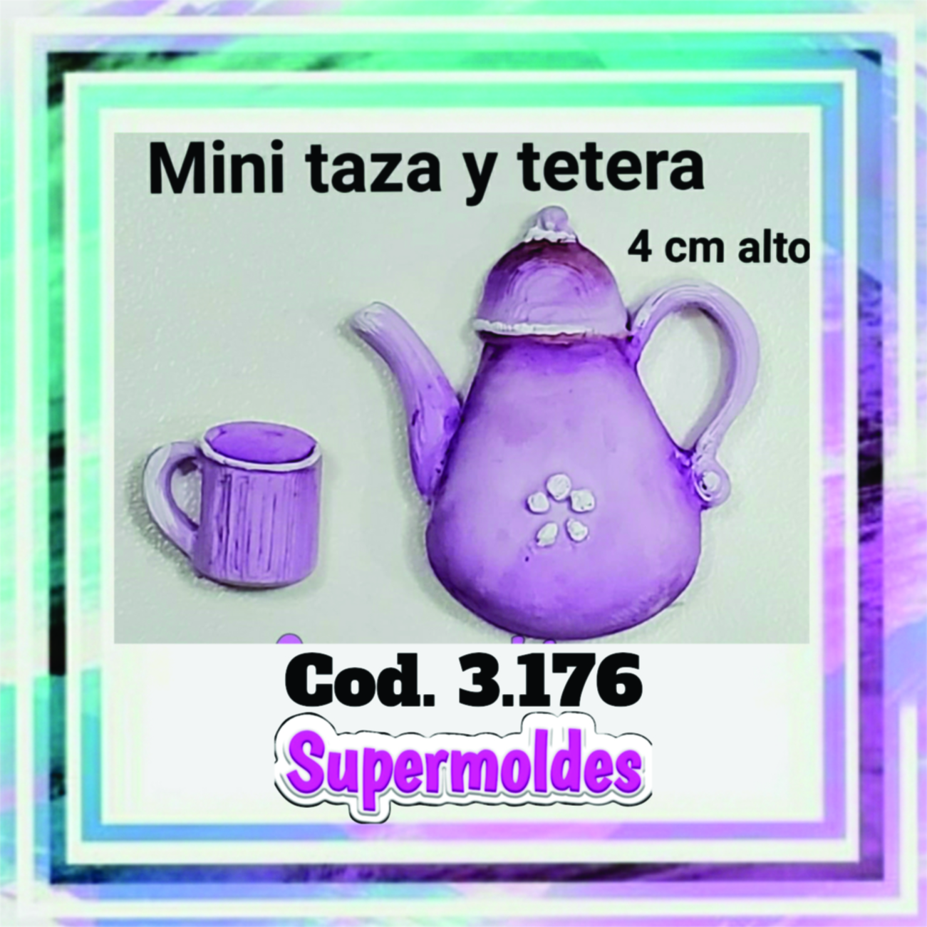 Tetera y taza 4cm alto