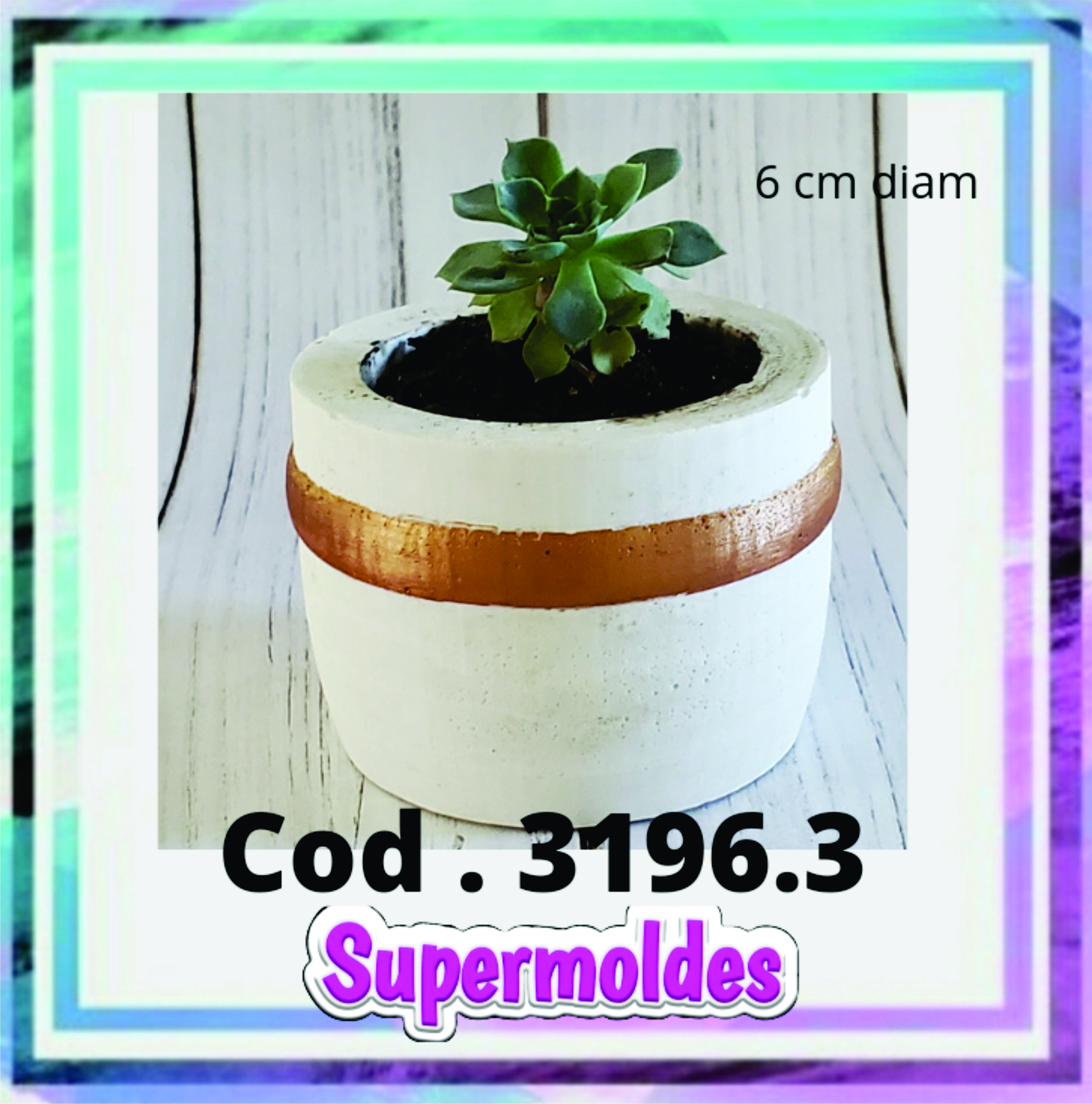Maceta redonda 6cm con virola