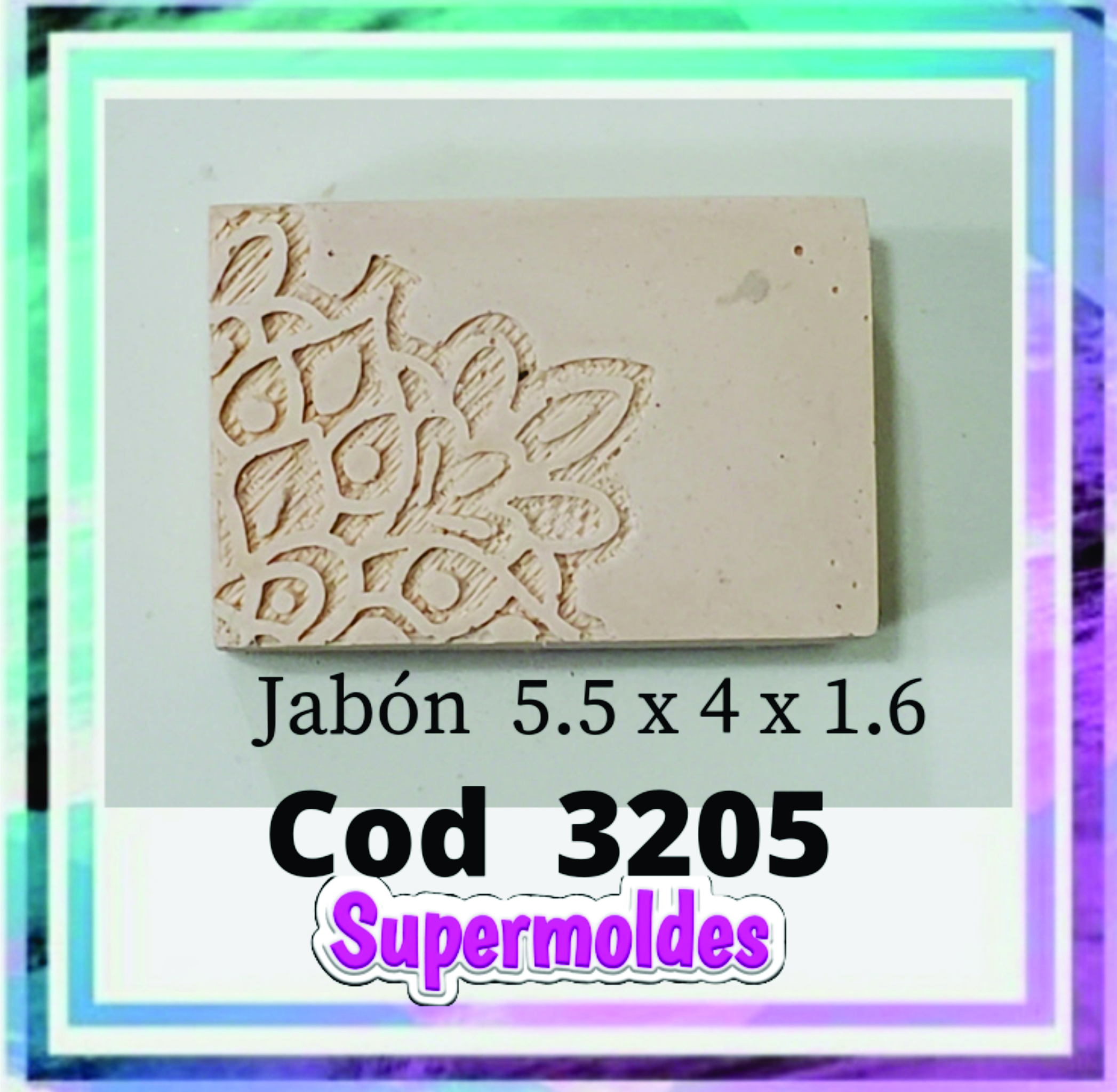 Jabon con mandala 5,5 x4x1,5 cm