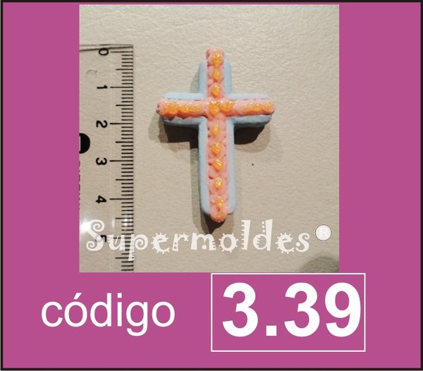 Cruz lisa y piedra 4,5cm