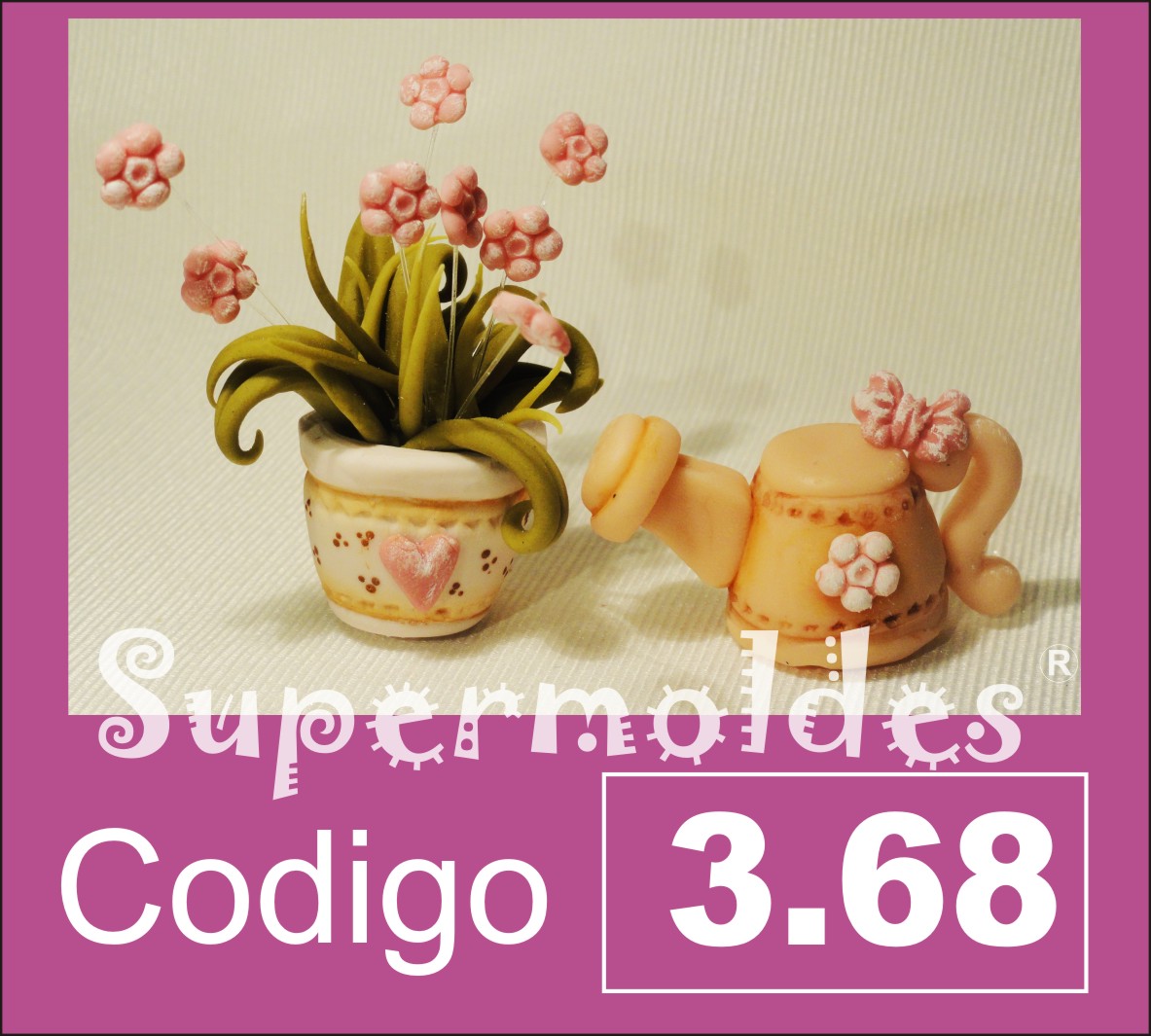 Regadera y maceta con accesorios miniatura