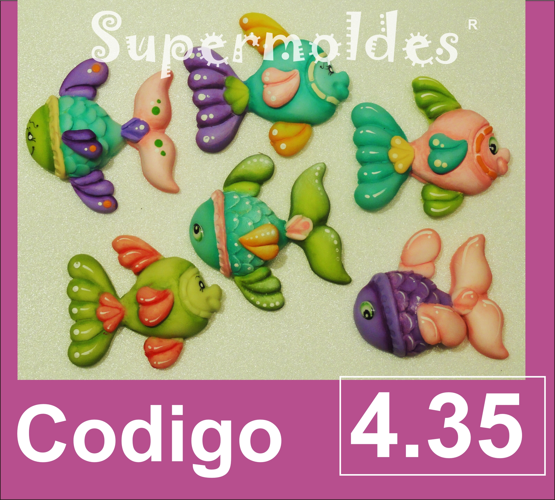 Peces x 2u con opciones de armado 3,5 cm largo