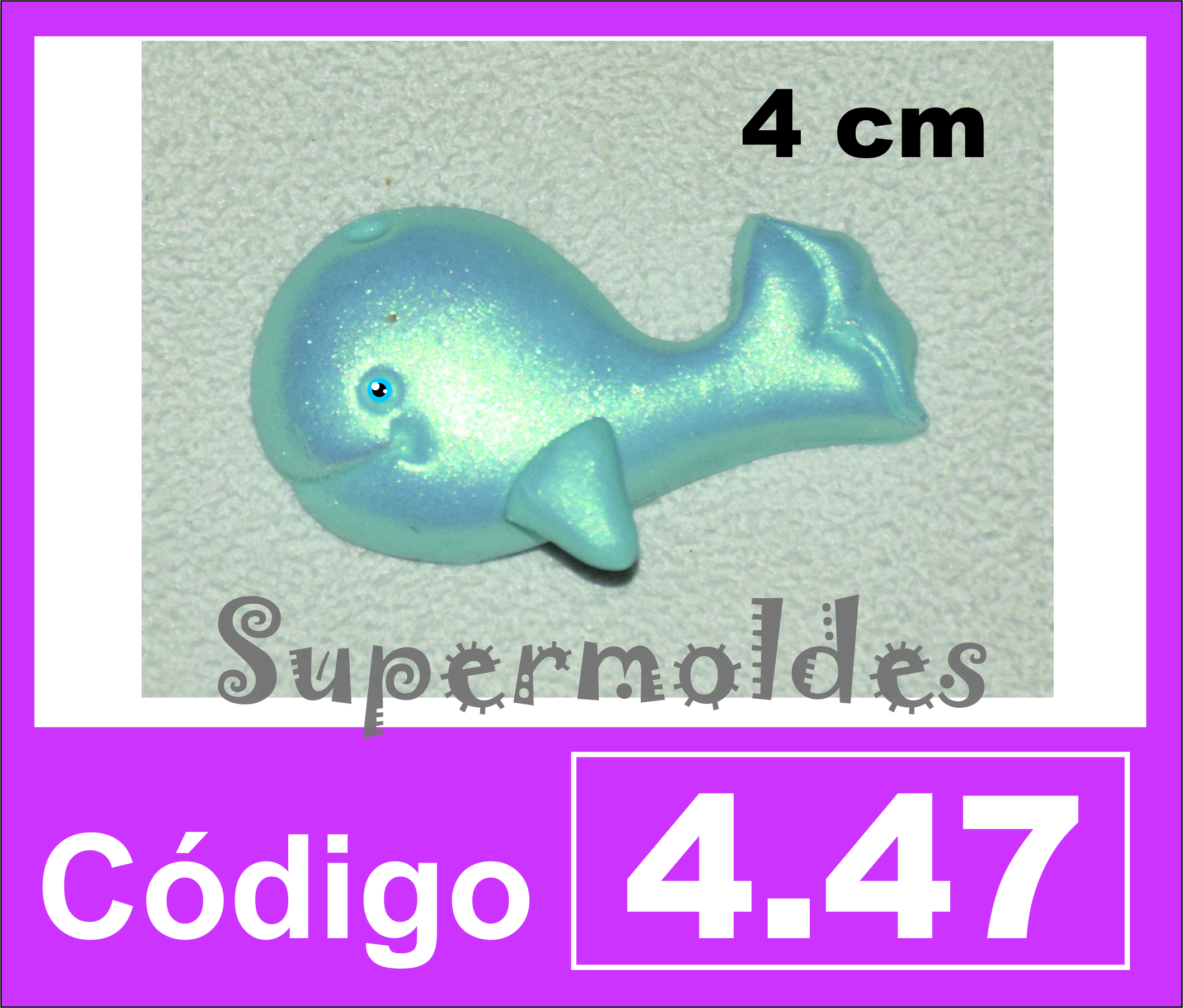 Ballena 4 cm largo