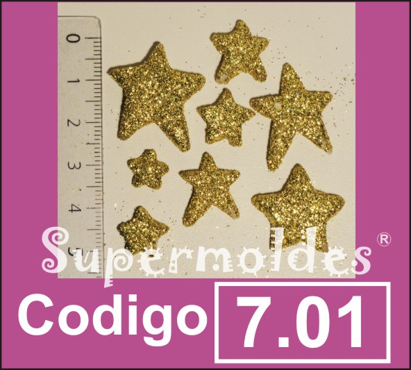 Estrellas lisas chicas planas x 8u