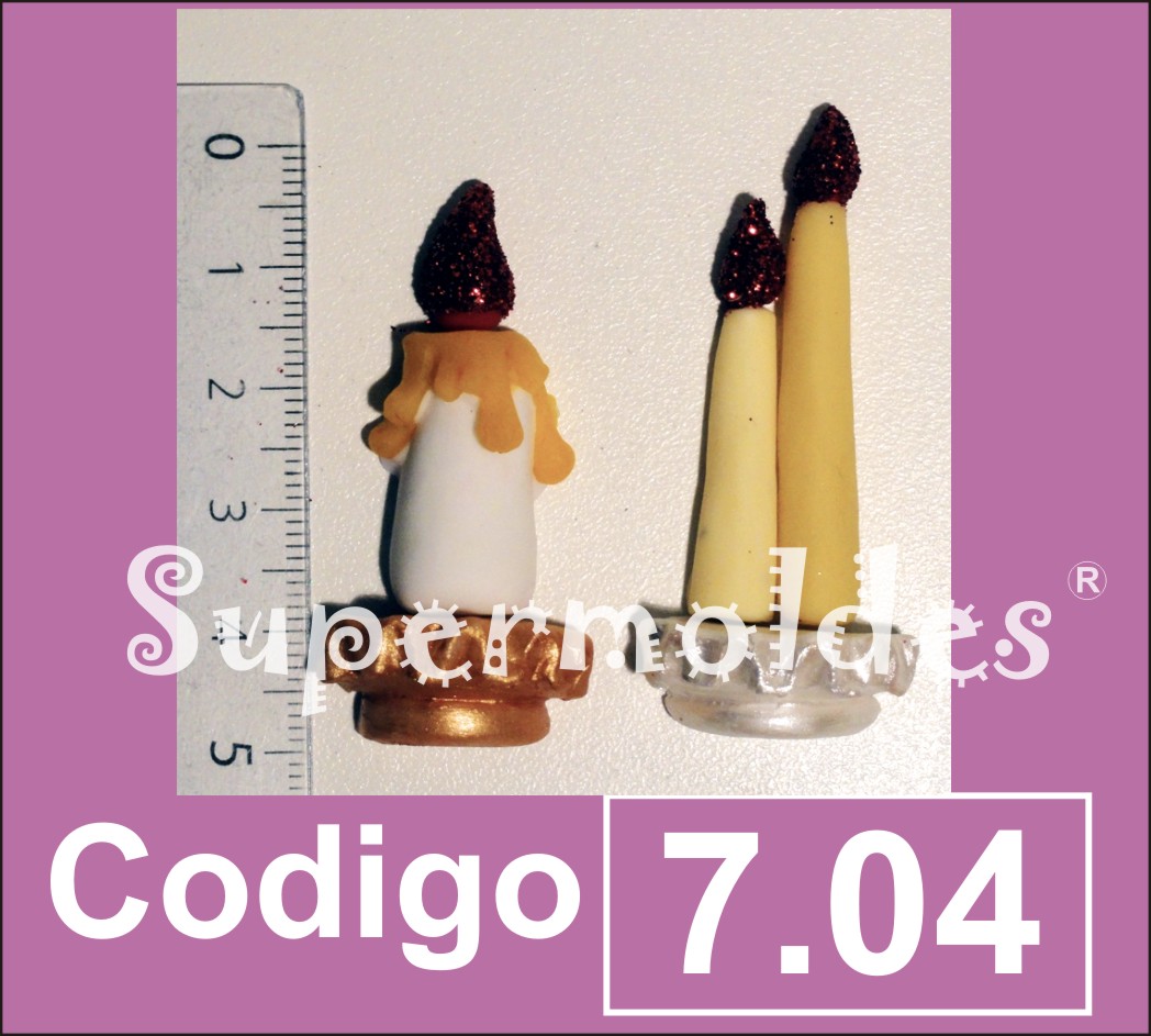 3 Velas combinables con plato 5cm alto
