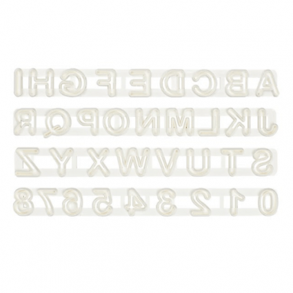 Letras y numeros Roundy (reglas plasticas) 2.5cm La botica del Pastelero