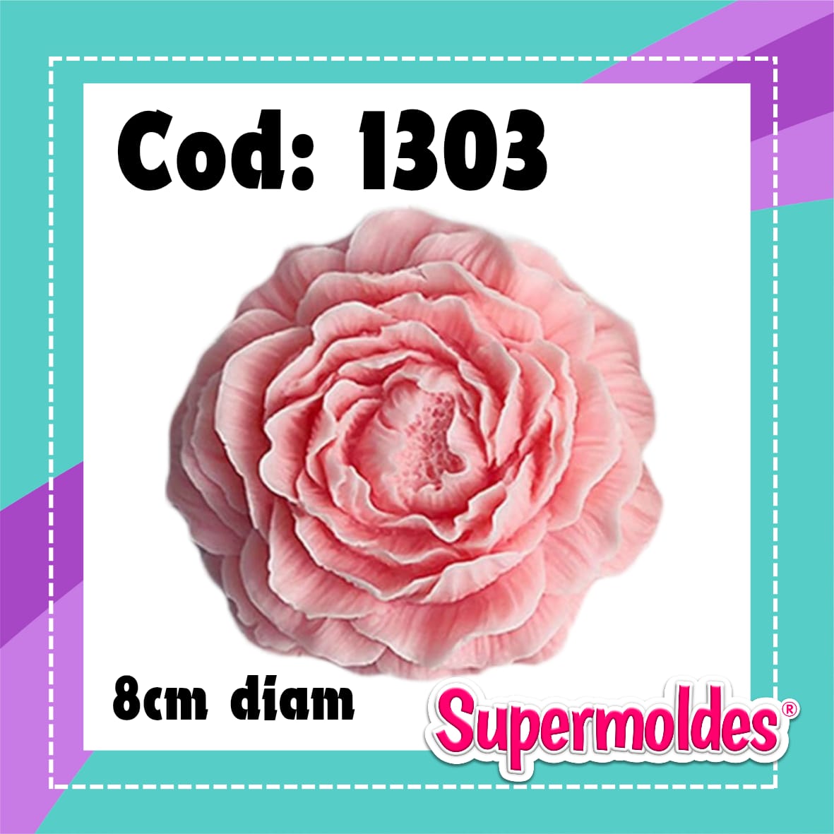 Molde para vela Rosa Peonia 9.5 cm grande (chino)