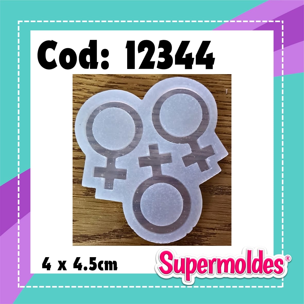 Simbolo de la mujer 3u  3x4.5 cm