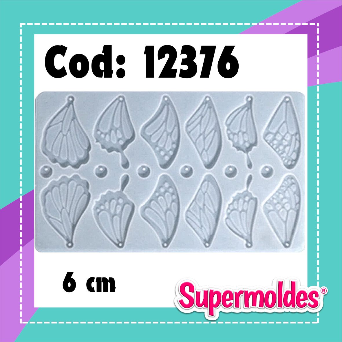 Aros alas de mariposas 6 pares 6 cm (chino)