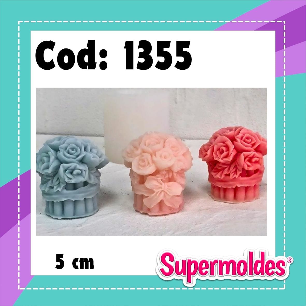 Ramo de rosas lazo con moño 5cm alto (chino)
