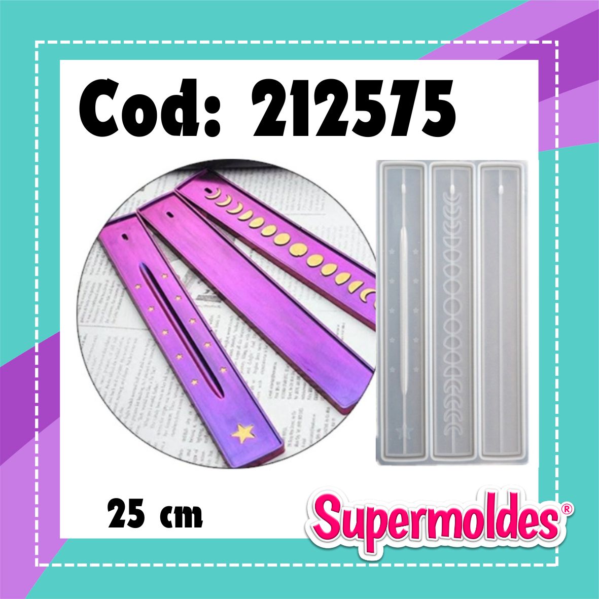 Portasahumerio 3u punta cuadrada 25 cm 3,5cm (chino)