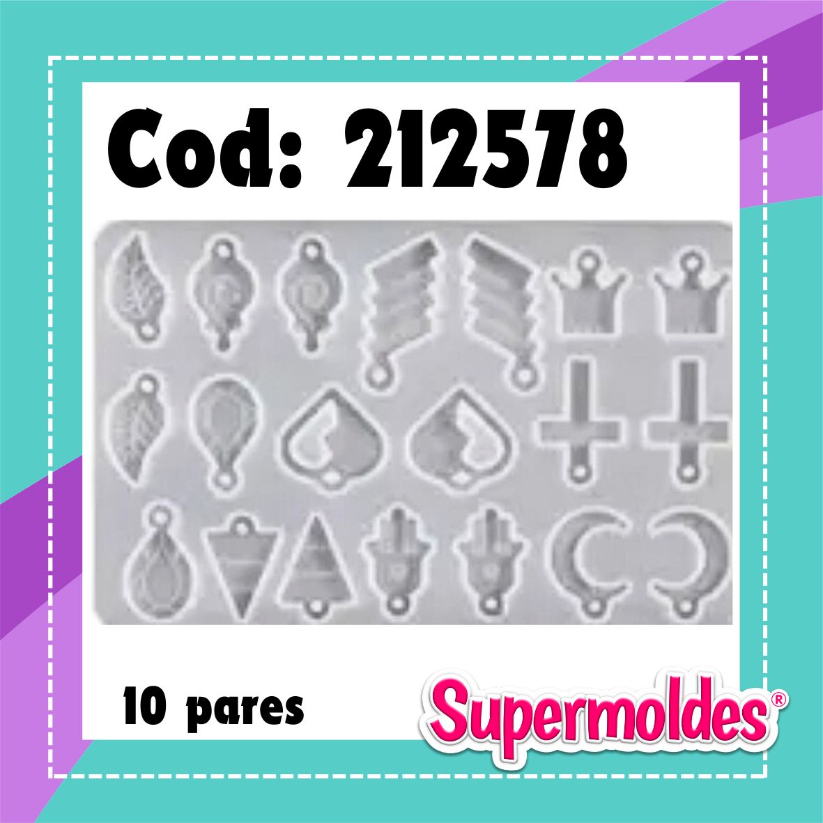 Aros minis 10 pares 1,5 a 2,5cm (chino)