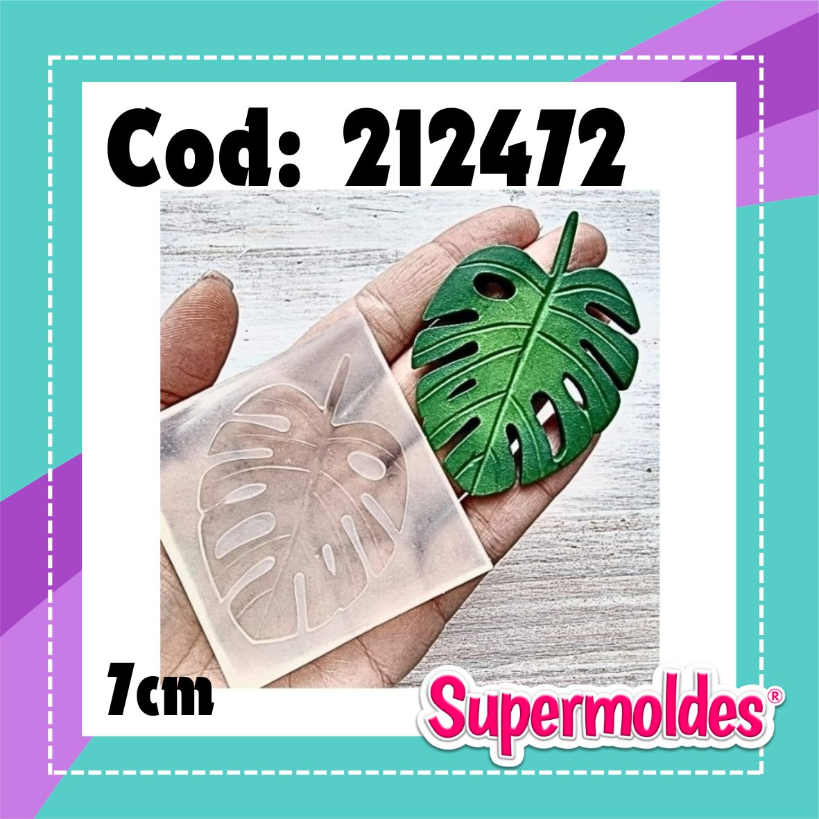 Hoja monstera 7 cm  (chino)