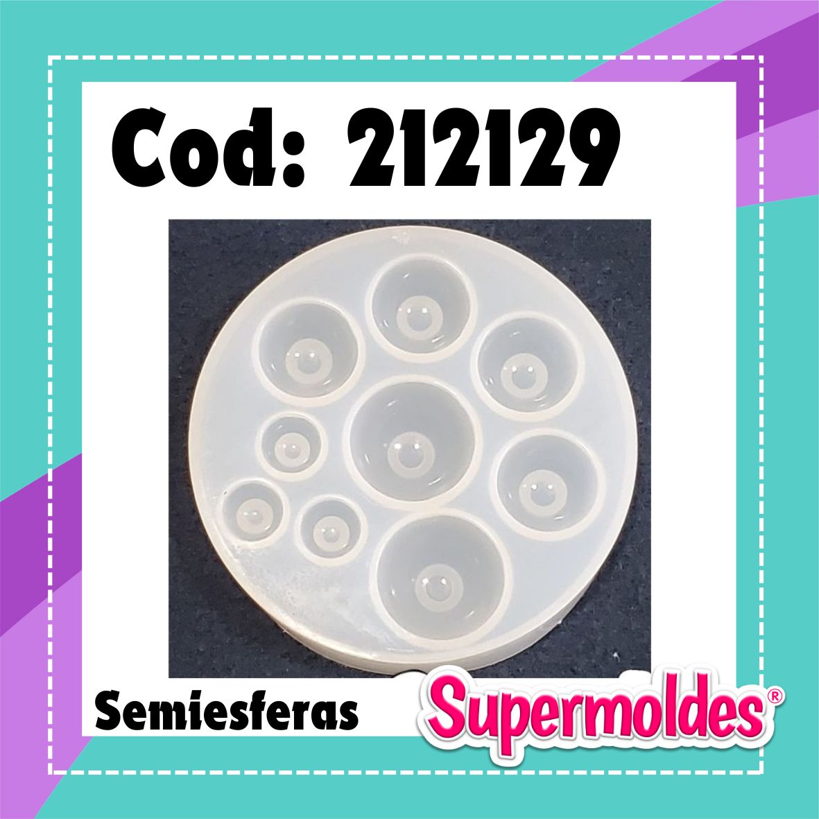 Semiesferas 9u  1,2 y 2,5cm (chino)