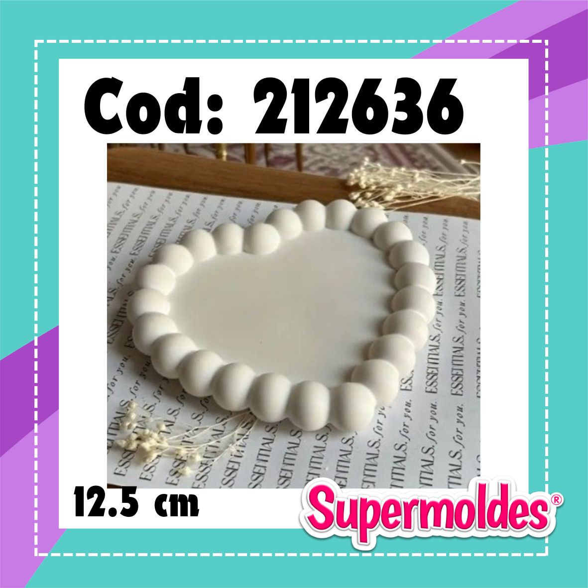 Bandeja de bolitas Corazon 12,5cm (chino)