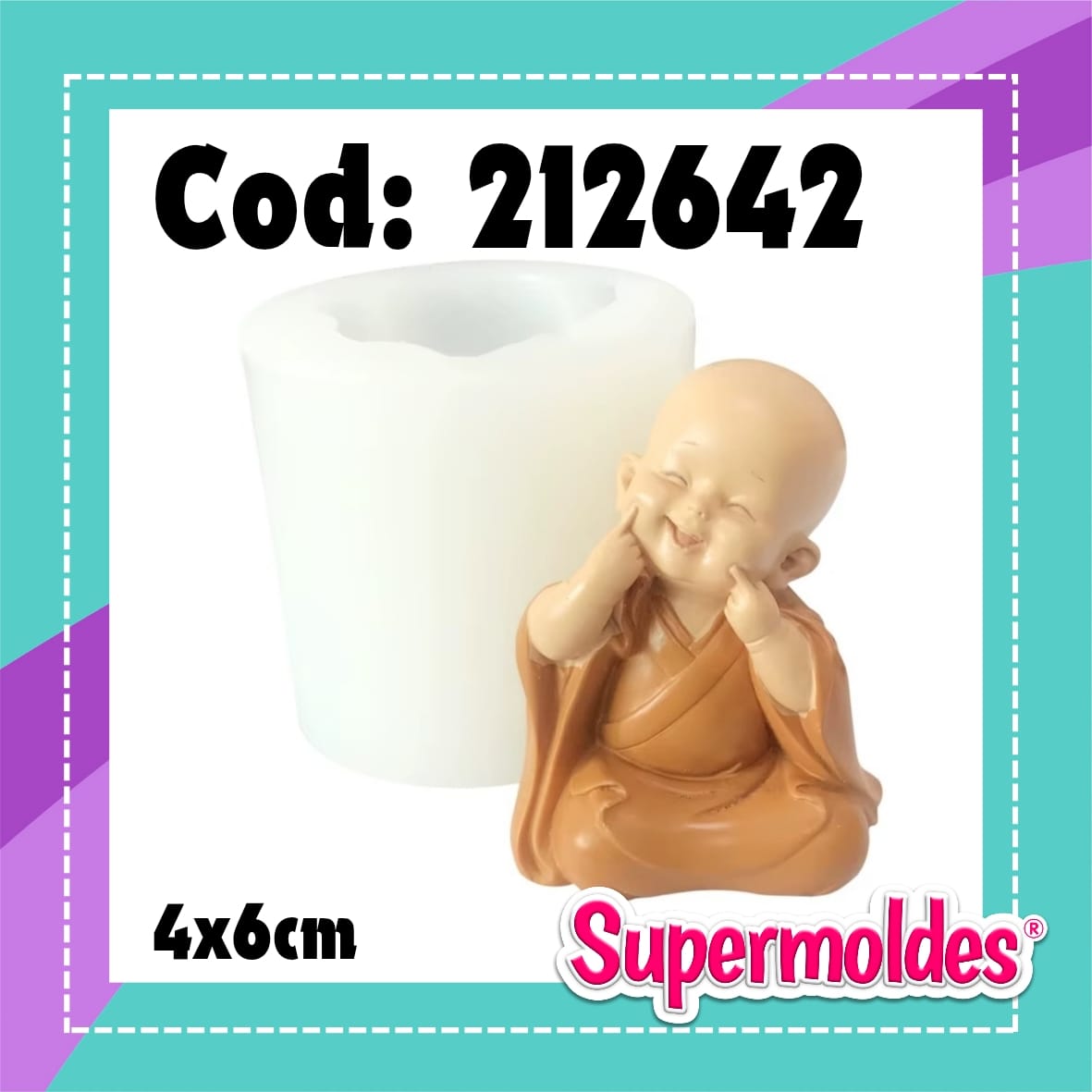 Buda sentado sonriente 4x6cm (chino)