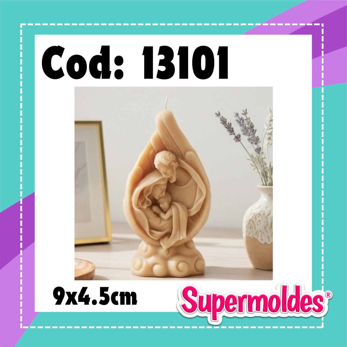 Sagrada familia en plumas 9x4,5cm (chino)