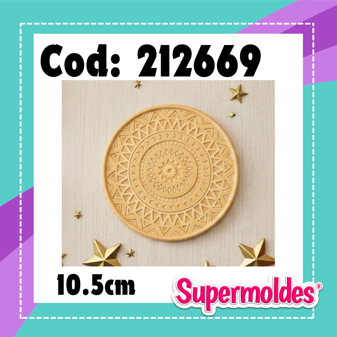 Posavaso de 10,5cm de diam con mandala (chino)