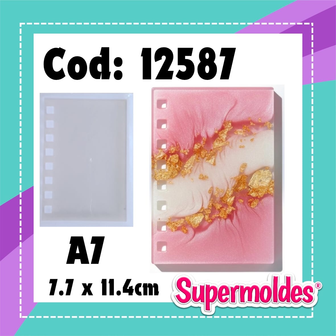 Tapa Agenda A7 para anillo 7,7 x 11,4  cm 3mm espesor