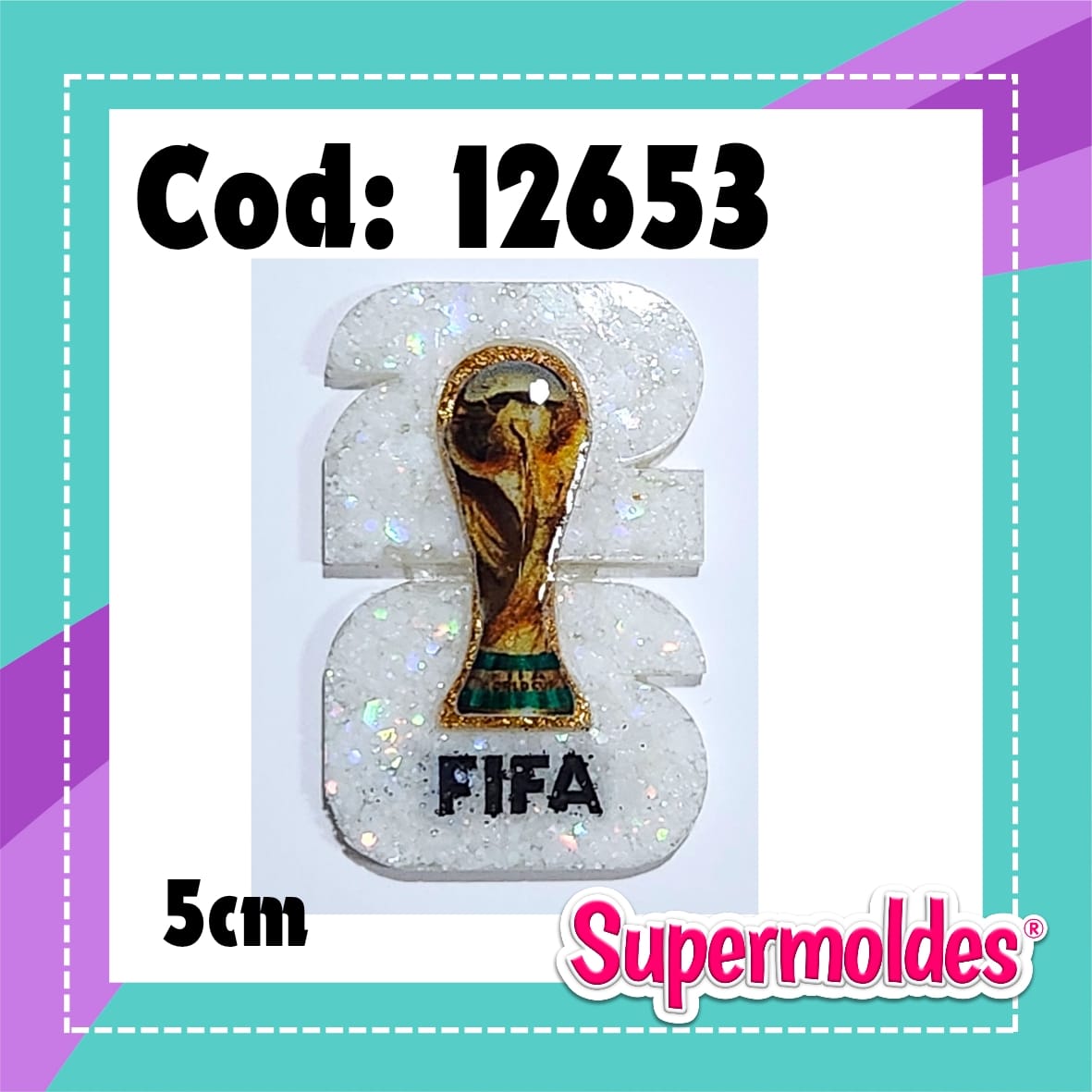 Logo MUNDIAL FIFA 2026 con relieve 5cm de alto 4mm espesor