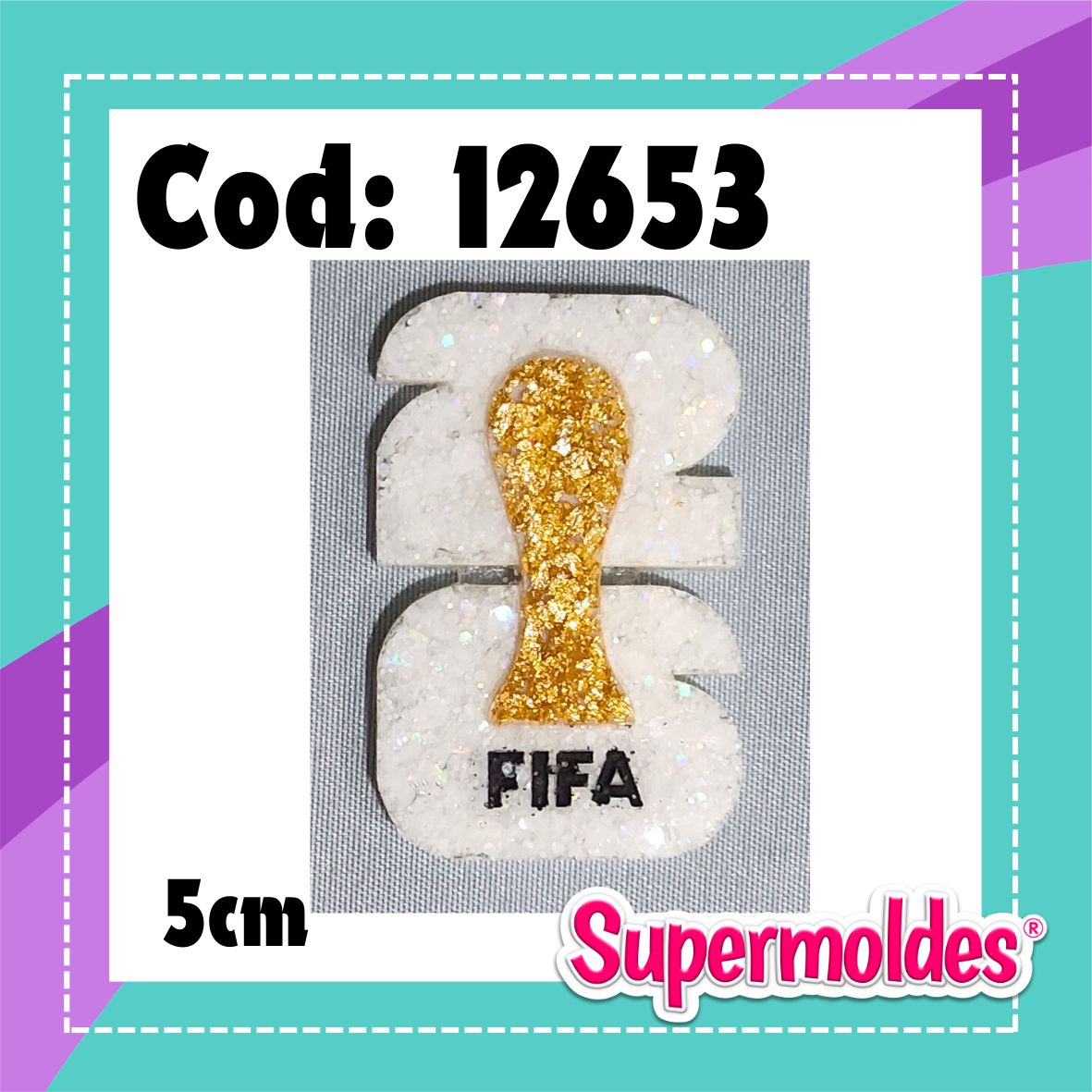 Logo MUNDIAL FIFA 2026 con relieve 5cm de alto 4mm espesor