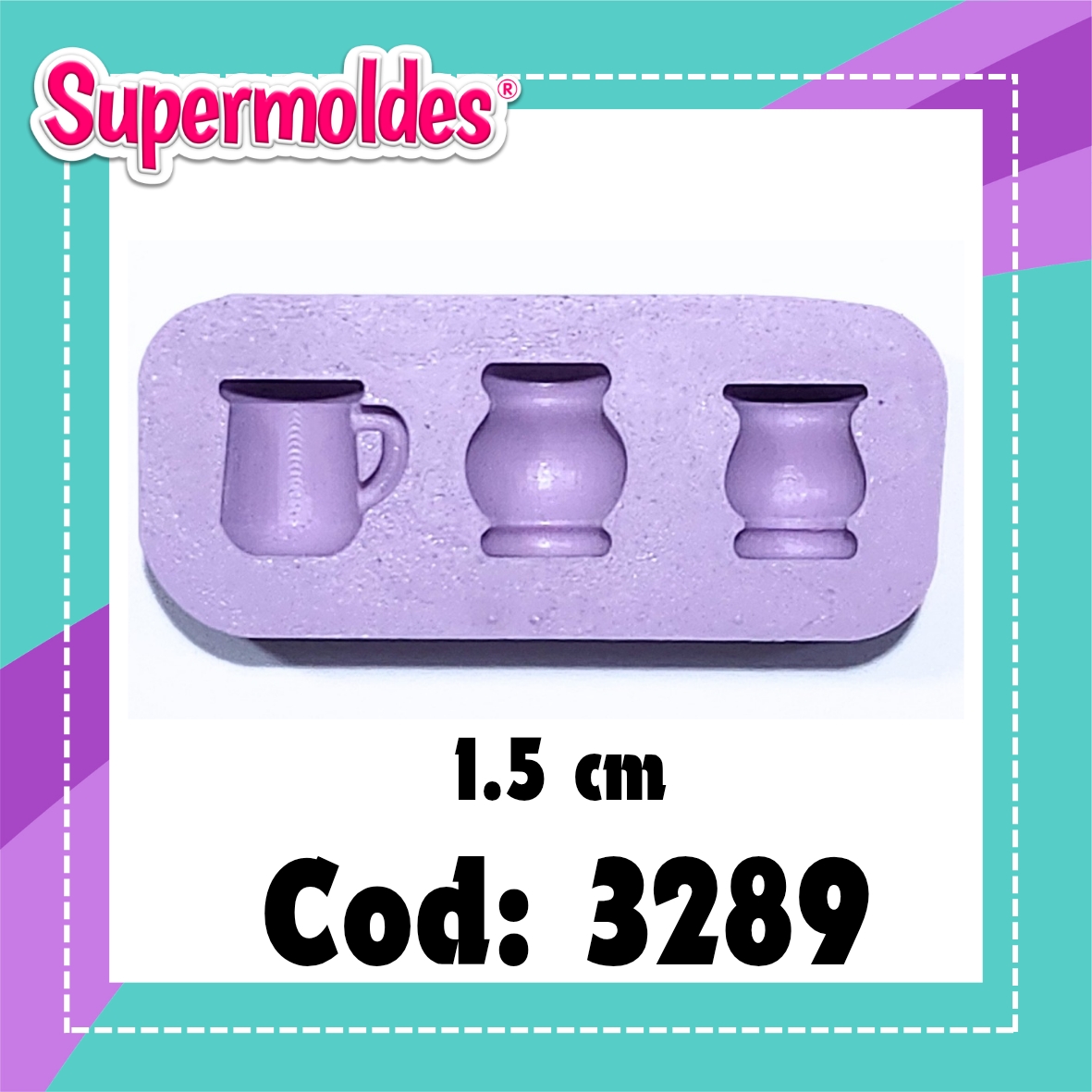 Mates mini 3u 1,5 cm (con jarrita con asa y de madera)