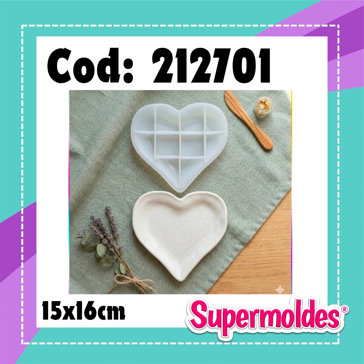 Bandeja Corazon 15 x 16 cm (chino)