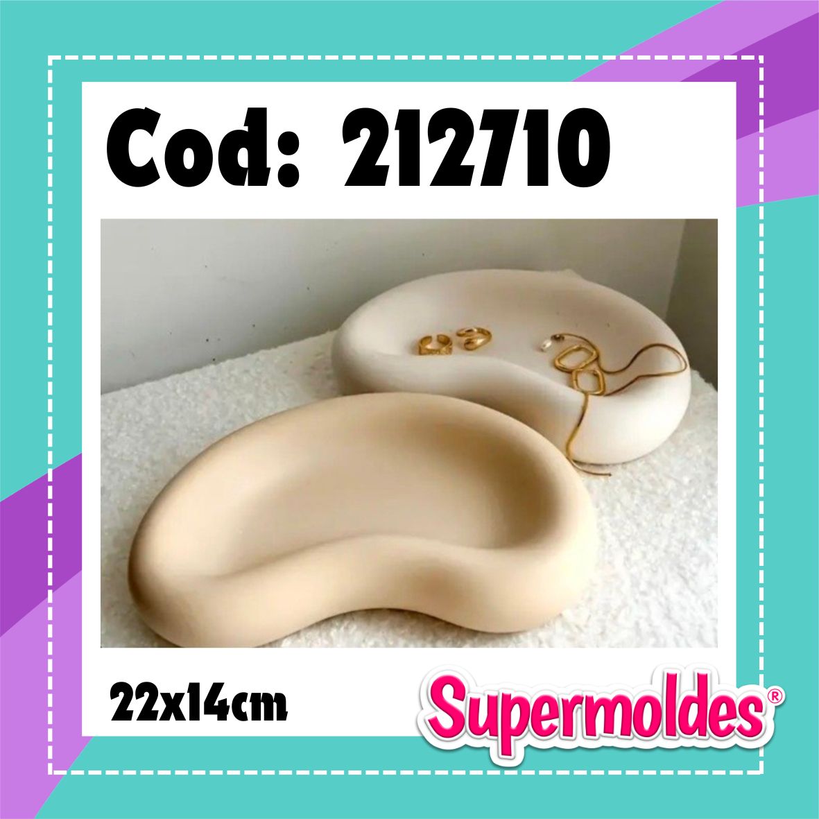 Bandeja gde irregular 22x14 cm (chino)